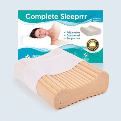 Complete Sleeper Pillow - Peach, White